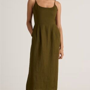 Olive Green Sleeveless Dress